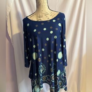 White Mark beautiful blue blouse